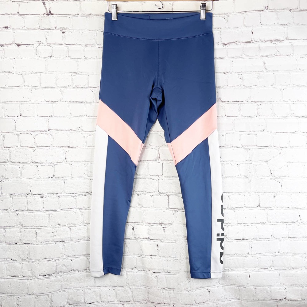 ADIDAS Blue Pink White Full Length Leggings S